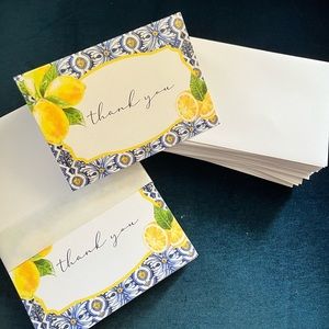 Lemon Theme Thank You Cards